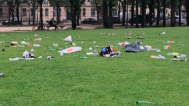 Les photos des parcs de Paris pollués ont choqué la toile - capture d'écran photo Twitter