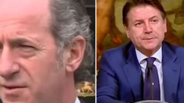 Luca Zaie, governatore del Veneto, e Giuseppe Conte, presidente del Consiglio.