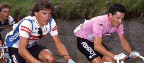 Roberto Visentini e Stephen Roche, grandi rivali al Giro d'Italia 1987