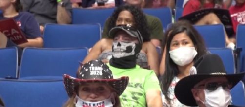 Thousands of empty seats at comeback rally of Donald Trump in Tulsa. [Image source/FRANCE 24 English YouTube video]