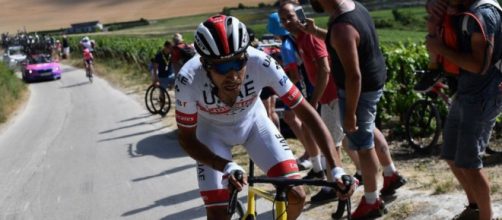 Fabio Aru impegnato allo scorso Tour de France.