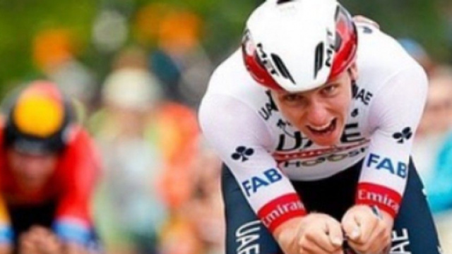 Il Campione sloveno a cronometro Tadej Pogacar