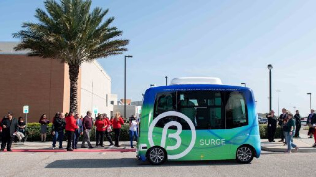 Les navettes sans chauffeur aux &Eacute;tats-Unis (source : Easy Mile)