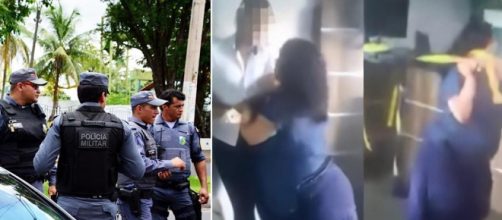 Mulher apresentou agressividade e reagiu à prisão. (Fotomontagem)