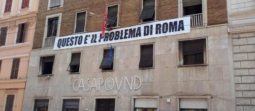 Stabile occupato da Casapound a Roma in Via Napoleone III.