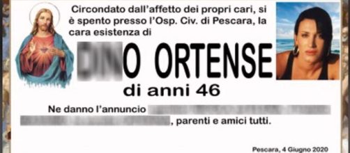 Pescara: Alessia Ortense, si spegne a 46 anni, e sui manifesti il suo nome torna Dino.