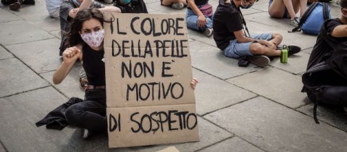 Black Lives Matter arriva in Italia, sit-in a Torino, 6 giugno 2020.