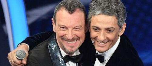 Amadeus e Fiorello, conduttori del Festival di Sanremo 2021.