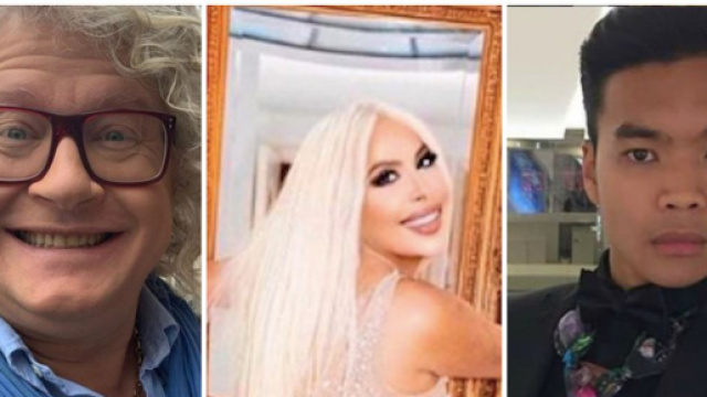 De G à D, Pierre-Jean Chalençon, Afida Turner, Jérémy Bellet. Credit: Instagram/pierrejeanchalencon/afida_turner/jeremybelletoff