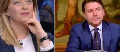 Giorgia Meloni e Giuseppe Conte.