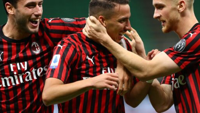 Alcuni marcatori della goleada di San Siro: Davide Calabria, Ismaël Bennacer e Alexis Saelemaekers.