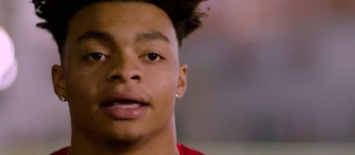 Ohio State Buckeyes QB Justin Fields moves closer to join Jaguars as per the reports. [Image Source: Big Ten Network/YouTube]