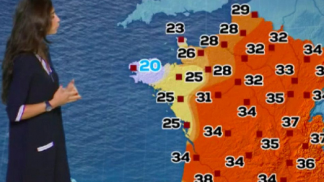 Ce vendredi 31 juillet devrait être la journée la plus chaude du mois de juillet, - image capture d'écran météo TF1