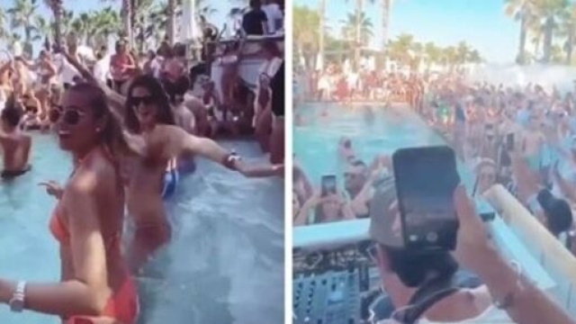 Une immense pool party a été organisé du côté de Saint-Tropez et créé la polémique - Photo capture d'écran Twitter et Facebook