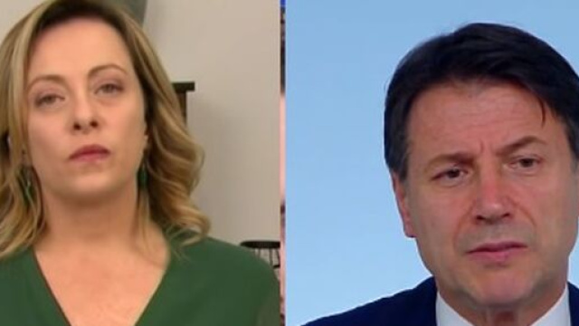 Giorgia Meloni e Giuseppe Conte.
