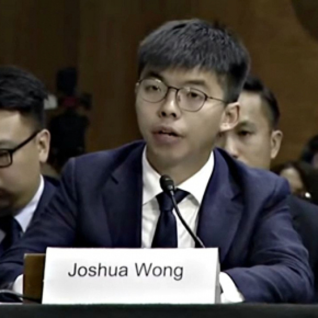 Joshua Wong is barred from running in the elections to LegCo, Hong Kong's Legislative Council. [Image source: Washington Post/YouTube Video]