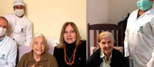 Irmãs de 100 e 96 anos vencem Covid-19. (Arquivo Pessoal)