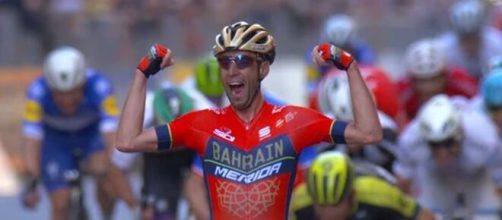 Vincenzo Nibali vittorioso alla Milano Sanremo, quest'anno in programma sabato 8 agosto.
