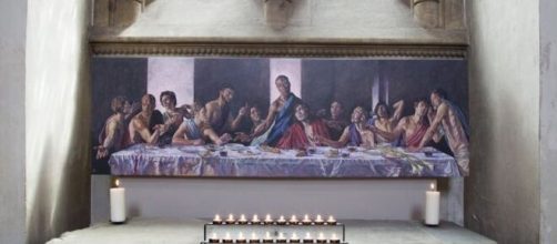 Pintura exposta na Catedral de St. Albans. (Divulgação/Lorna May Wadsworth)