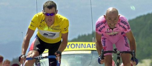 Lance Armstrong e Marco Pantani sul Mont Ventoux.