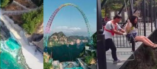 La plus grande balançoire du monde en Chine - photo capture d'écran