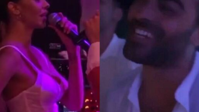 Belen Rodriguez e il manager Antinolfi.