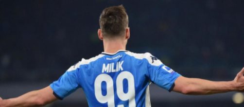 Arkadiusz Milik, centravanti del Napoli.