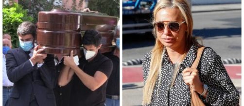 Belén Esteban y los hijos de Humberto Janeiro en su funeral