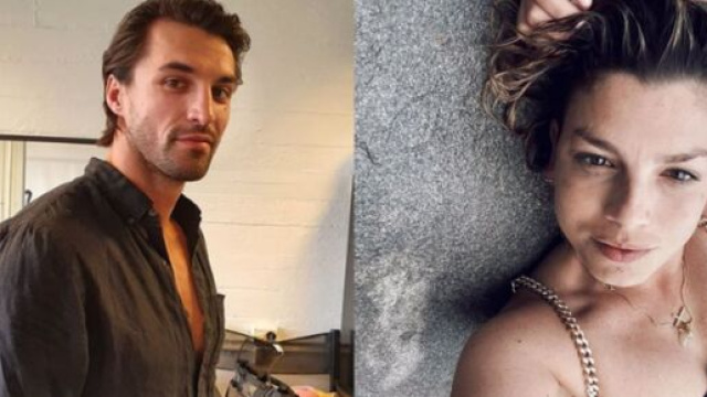 Emma Marrone pizzicata con il modello Nikolai Danielsen.