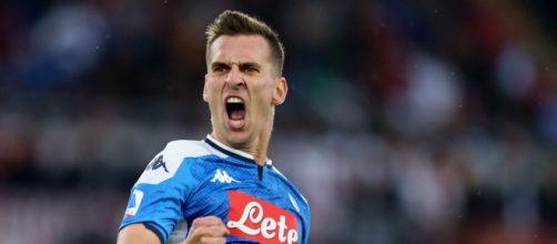 Milik, centravanti del Napoli.