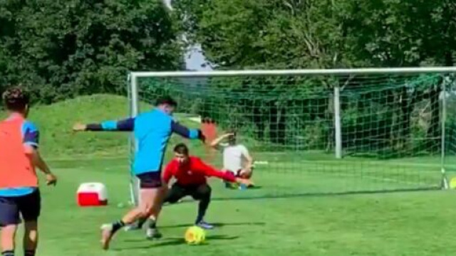 Nemanja Radonjic fait le buzz sur les réseaux sociaux en dribblant toute la défense de l'OM - Photo capture d'écran Twitter OM