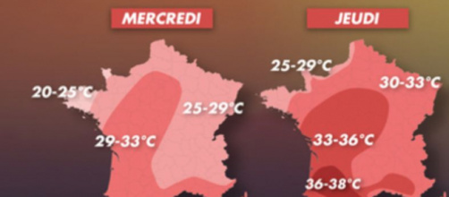 Un épisode caniculaire devrait frapper l'hexagone dans les prochains jours - Photo Capture d'écran twitter la chaine météo