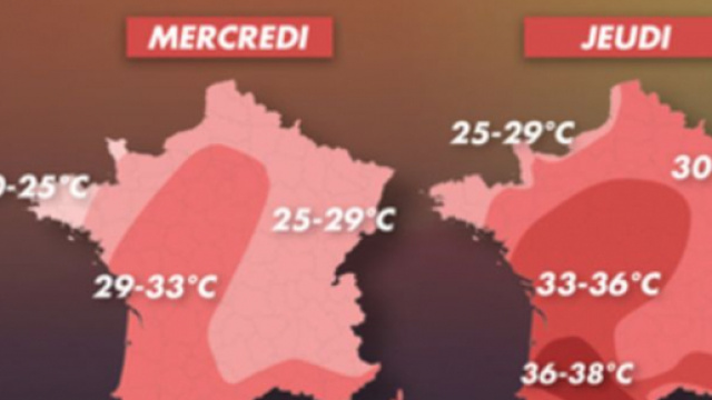 Un épisode caniculaire devrait frapper l'hexagone dans les prochains jours - Photo Capture d'écran twitter la chaine météo