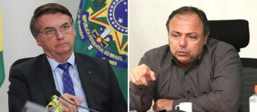 Jair Bolsonaro e Eduardo Pazuello. (Arquivo Blasting News)