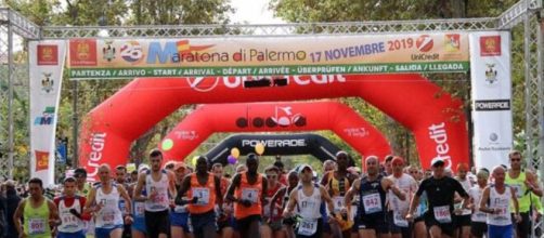 Podismo, partenza della Maratona di Palermo 2019.