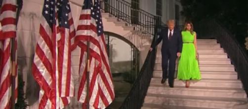 President Donald Trump closes out RNC at the White House. [Image source/NBC New York YouTube video]