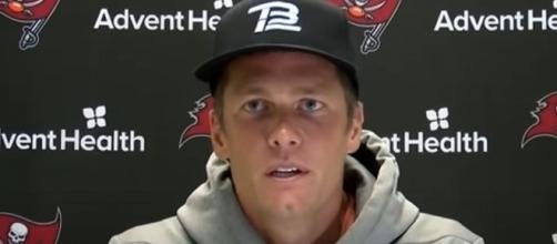 Brady passed for 239 yards and two touchdowns with two interceptions. [Image Source: Tampa Bay Buccaneers/YouTube]