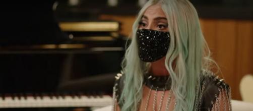Lady Gaga goes deeper than ever on masks, mental health, and her mission in music and kindness on "Sunday Morning."[Image source:CBS-YouTube]