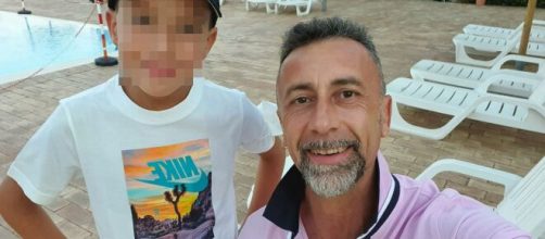 Claudio Baima Poma e il figlio di 11 anni