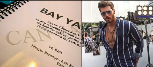 Bay Yanlış: sul profilo Instagram di Can Yaman il copione del 14º episodio, avanti con le riprese.