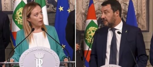 Giorgia Meloni e Matteo Salvini.