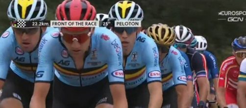 Il Belgio in testa al gruppo ai Mondiali di ciclismo di Imola.