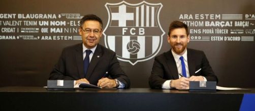 Messi teve fortes atritos com Bartolomeu no Barcelona. (Arquivo Blasting News)