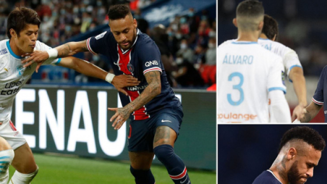 Neymar is accused of a racial slur in the shameful PSG-Marseille ... - dailymail.co.uk