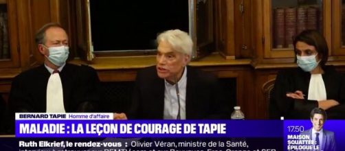 La leçon de courage de Bernard Tapie face à la maladie, source : capture - Twitter @BFMTV