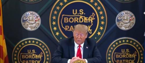 Donald Trump visits US-Mexico border wall in Arizona - and says it keeps out Covid-19. [©The Telegraph YouTube video]