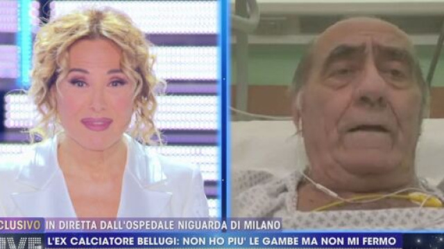 Mauro Bellugi durante il collegamento con Live Non è la d'Urso.