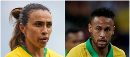 Marta e Neymar aparecem em questão do Enem. (Arquivo Blasting News)