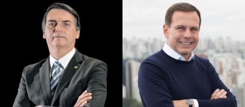 Bolsonaro e Doria começam o novo ano trocando farpas. (Fotomontagem)