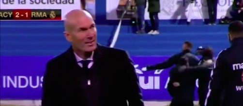 Vidéo: La réaction surprenante de Zidane après le but de la défaite en Coupe fait le buzz. ©ESPN Cpature